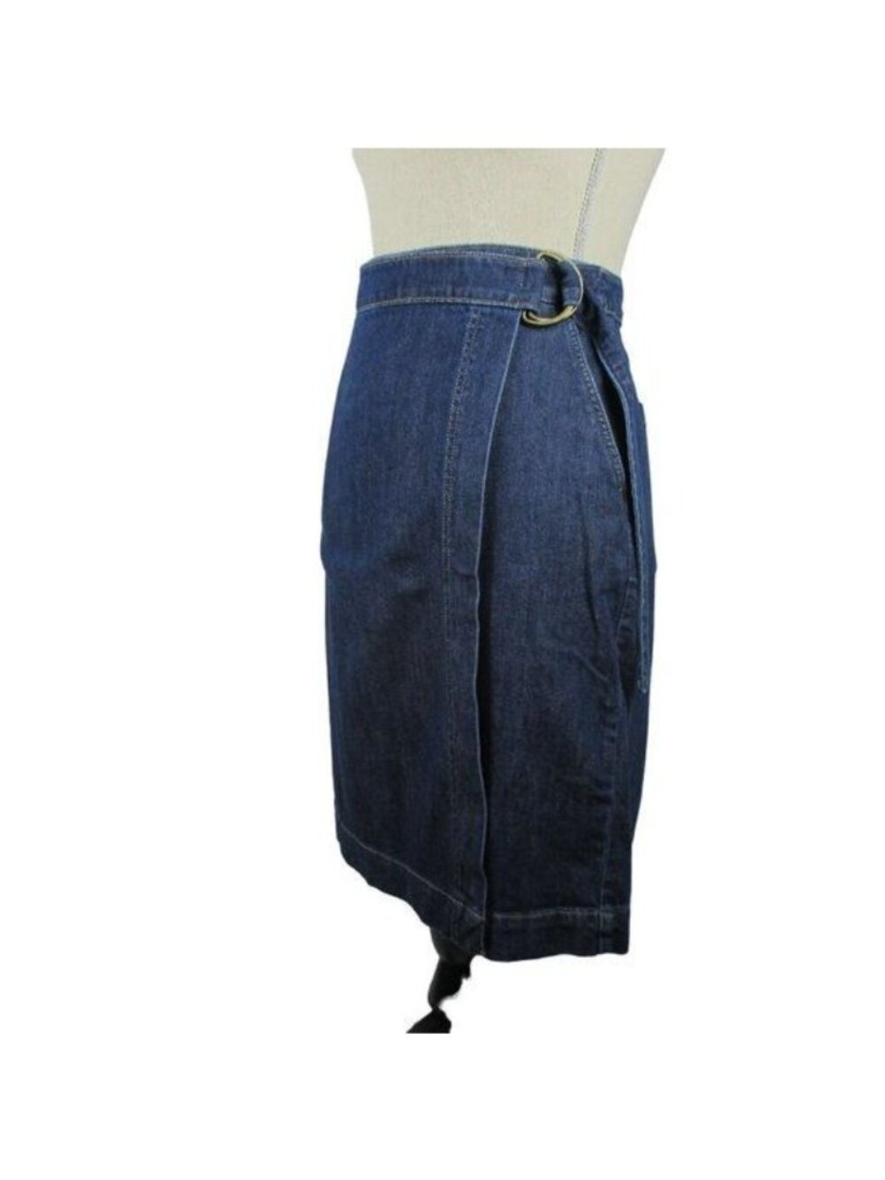 Banana Republic Essential Dark Denim Wrap Skirt Size 4  Modern Cottage Casual